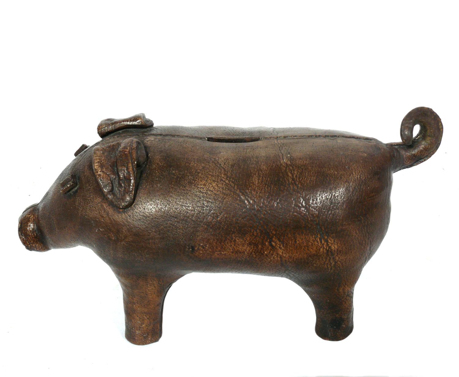 English Abercrombie & Fitch Ceramic Piggy Bank For Sale