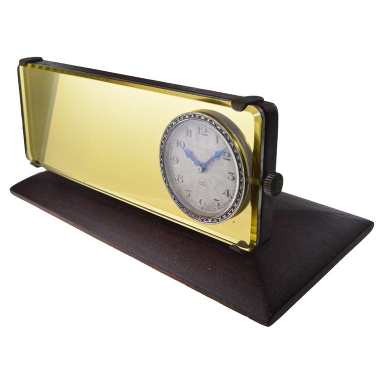 Abercrombie & Fitch Horloge Art Déco miroir à vue arrière style années 1930 en vente 2