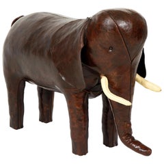 Vintage Abercrombie & Fitch Elephant Footstool by Dimitri Omersa