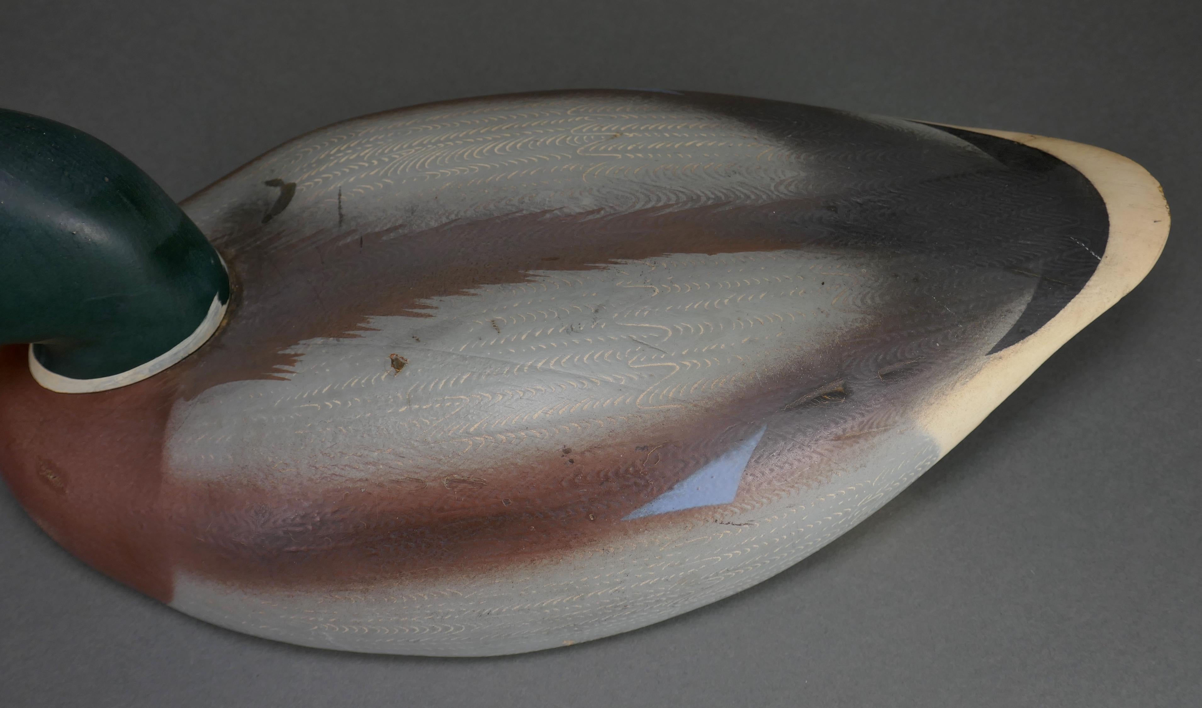 Abercrombie & Fitch Appelant de chasse au canard colvert peint et sculpté à la main État moyen - En vente à San Juan Capistrano, CA