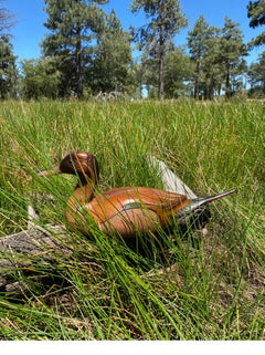 Abercrombie & Fitch Appelant sculpté et peint à la main en forme de queue de pie pour le canard Drake