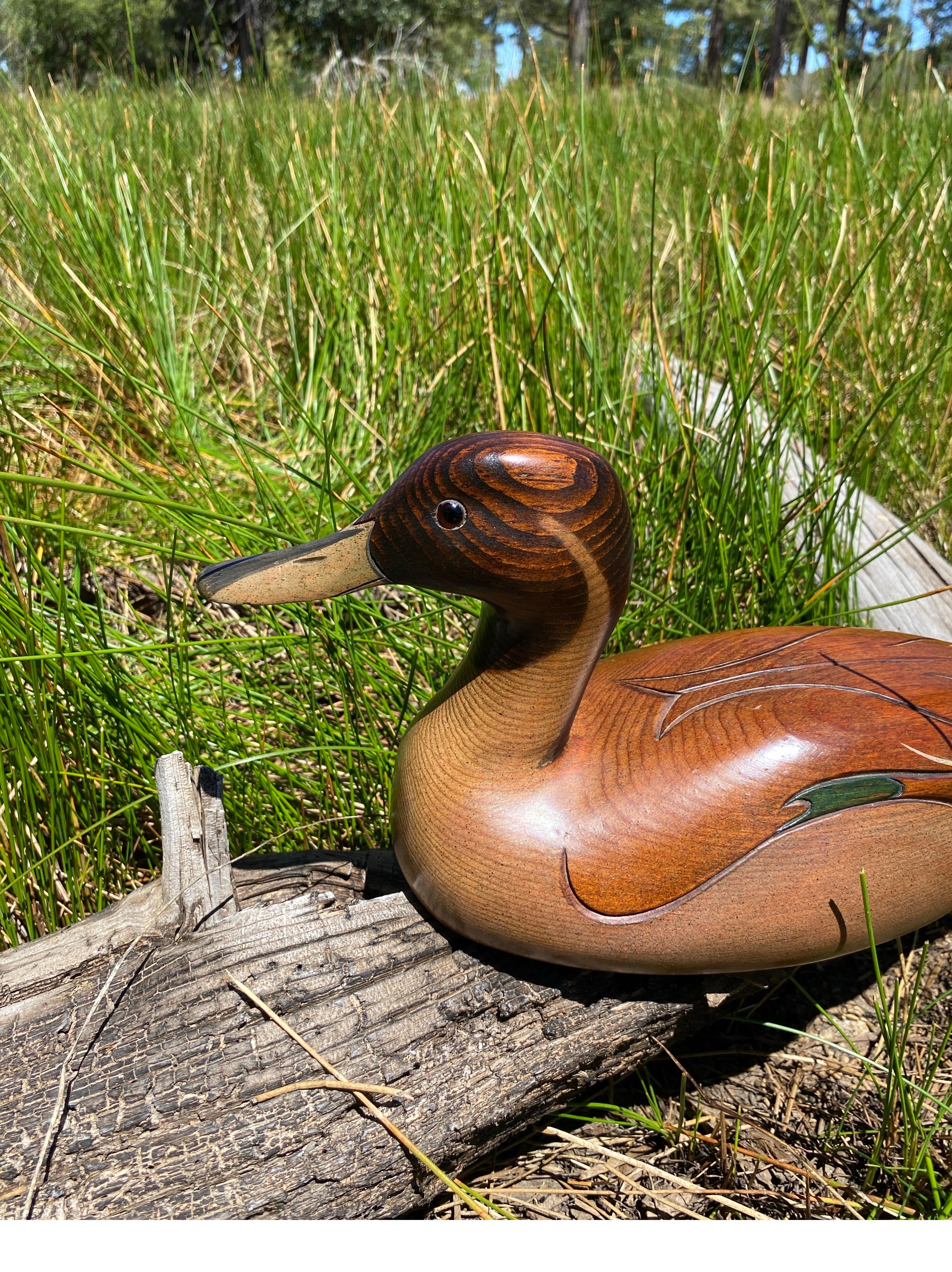 Sporting Art Abercrombie & Fitch Hand Carved and Painted Pintail Drake Duck Decoy