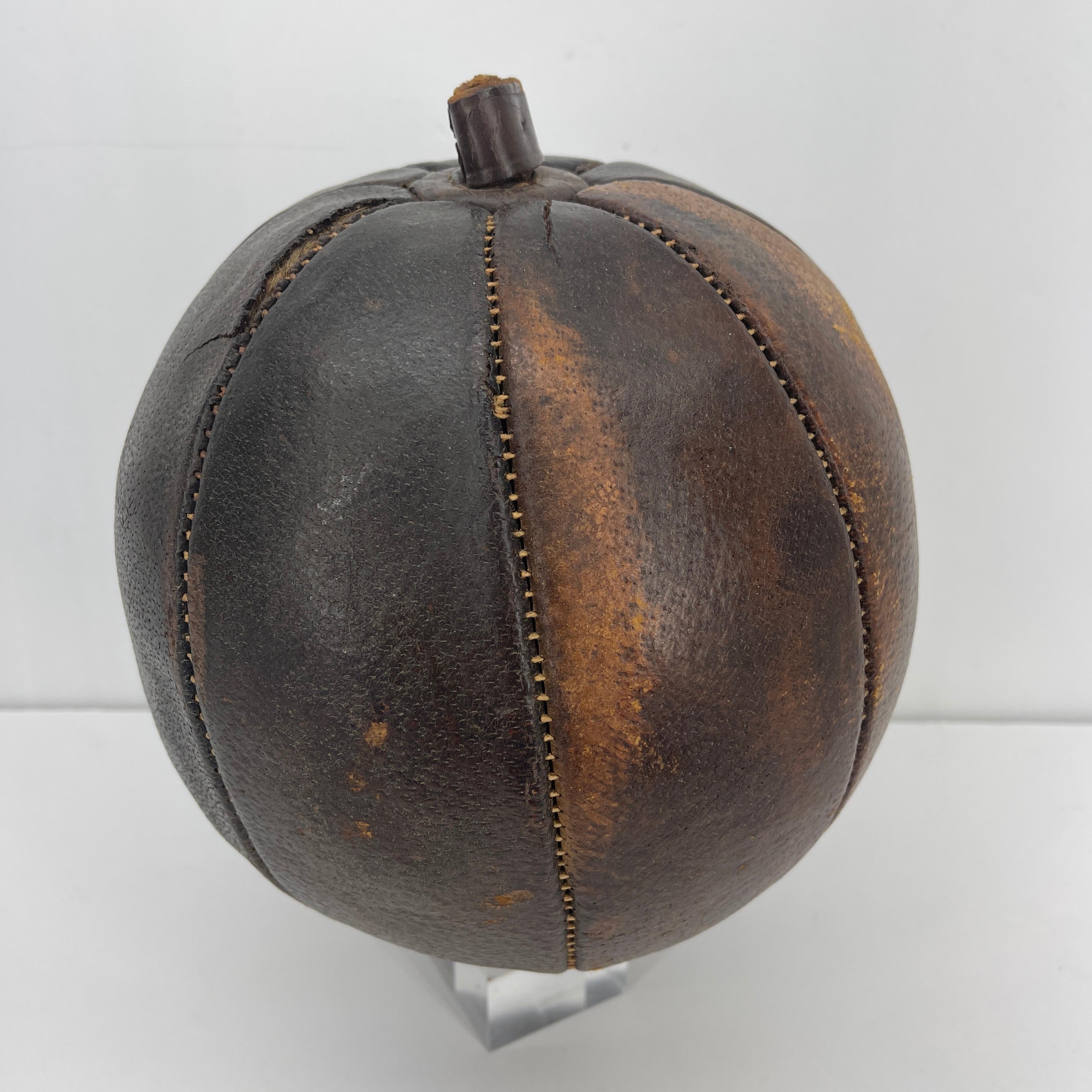 Spanish Abercrombie & Fitch Hand-Stitched Leather Pumpkin by Omersa & Company For Sale