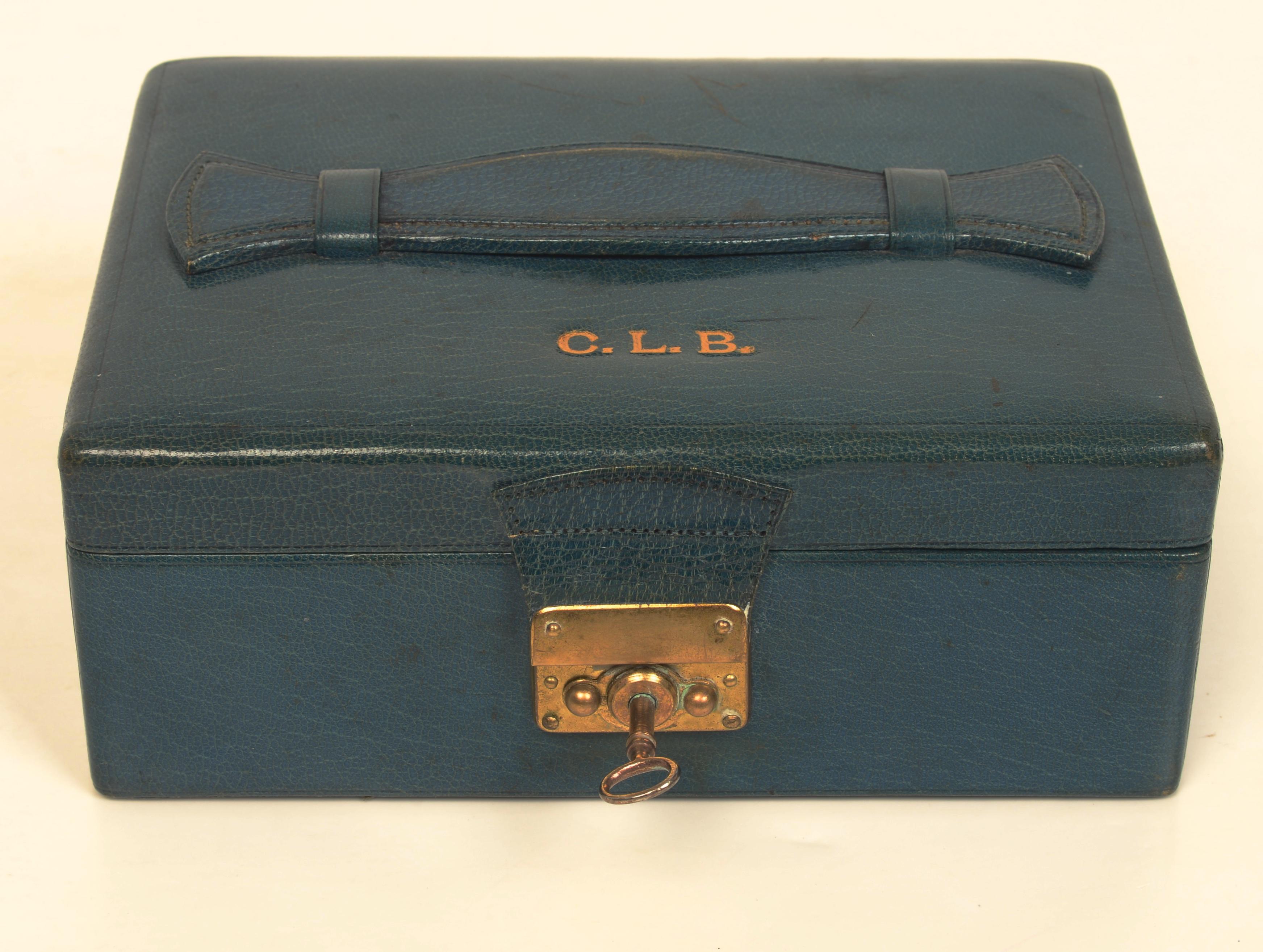 Abercrombie and Fitch Patinated Fine Blue Calf Leather Covered Jewelry Box,  C1950 For Sale at 1stDibs | abercrombie jewelry, abercrombie and fitch  jewelry, abercrombie clutch