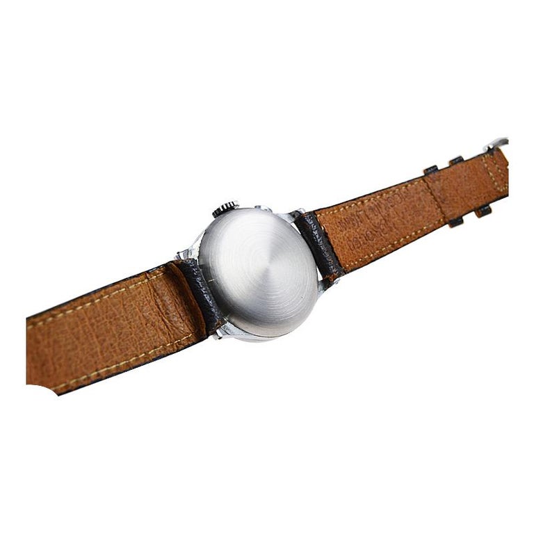 Abercrombie and Fitch Stainless Steel 1 Button Chronograph Watch, 1930s