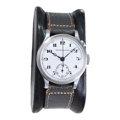 Abercrombie & Fitch Stainless Steel 1 Button Chronograph Watch, 1930s