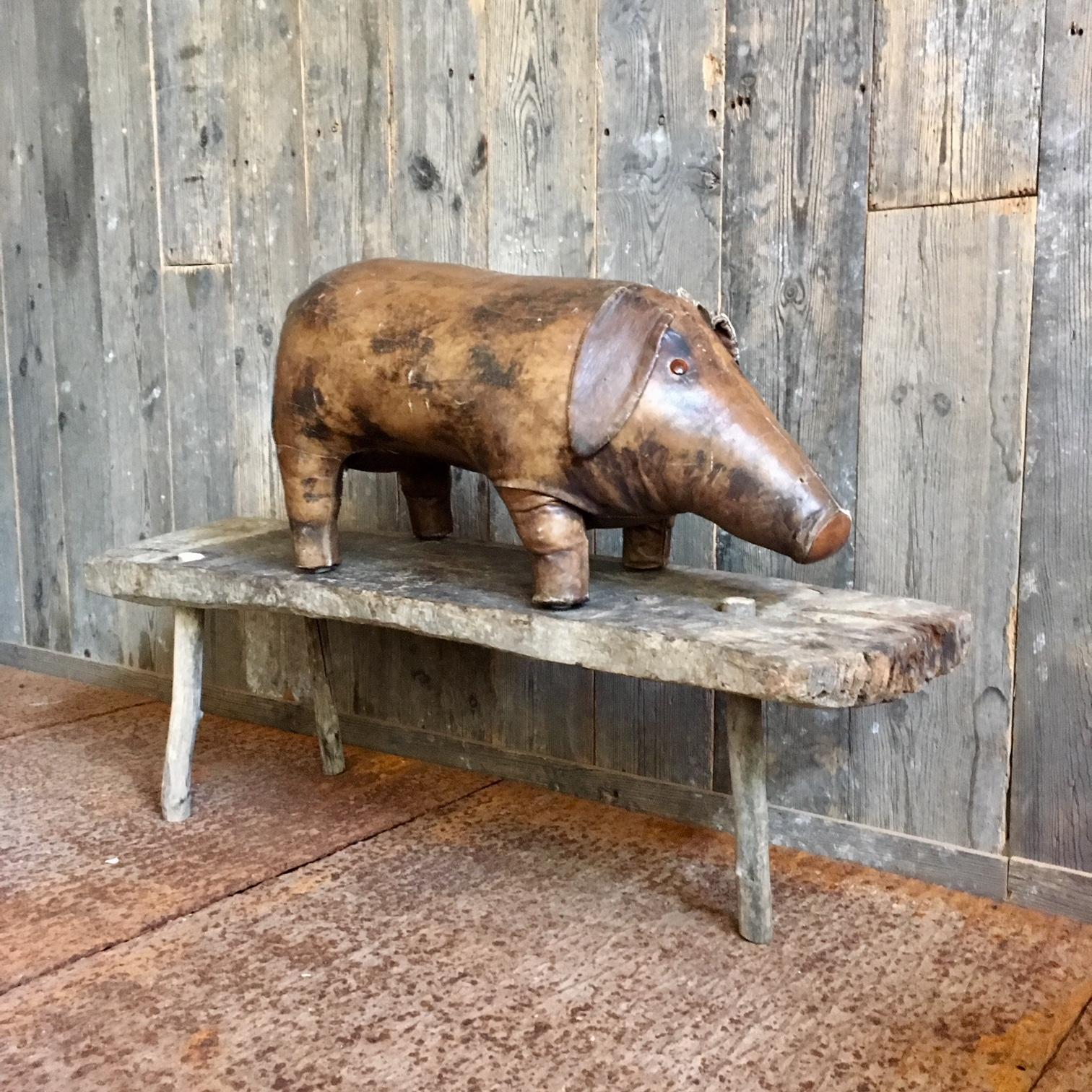 leather pig ottoman