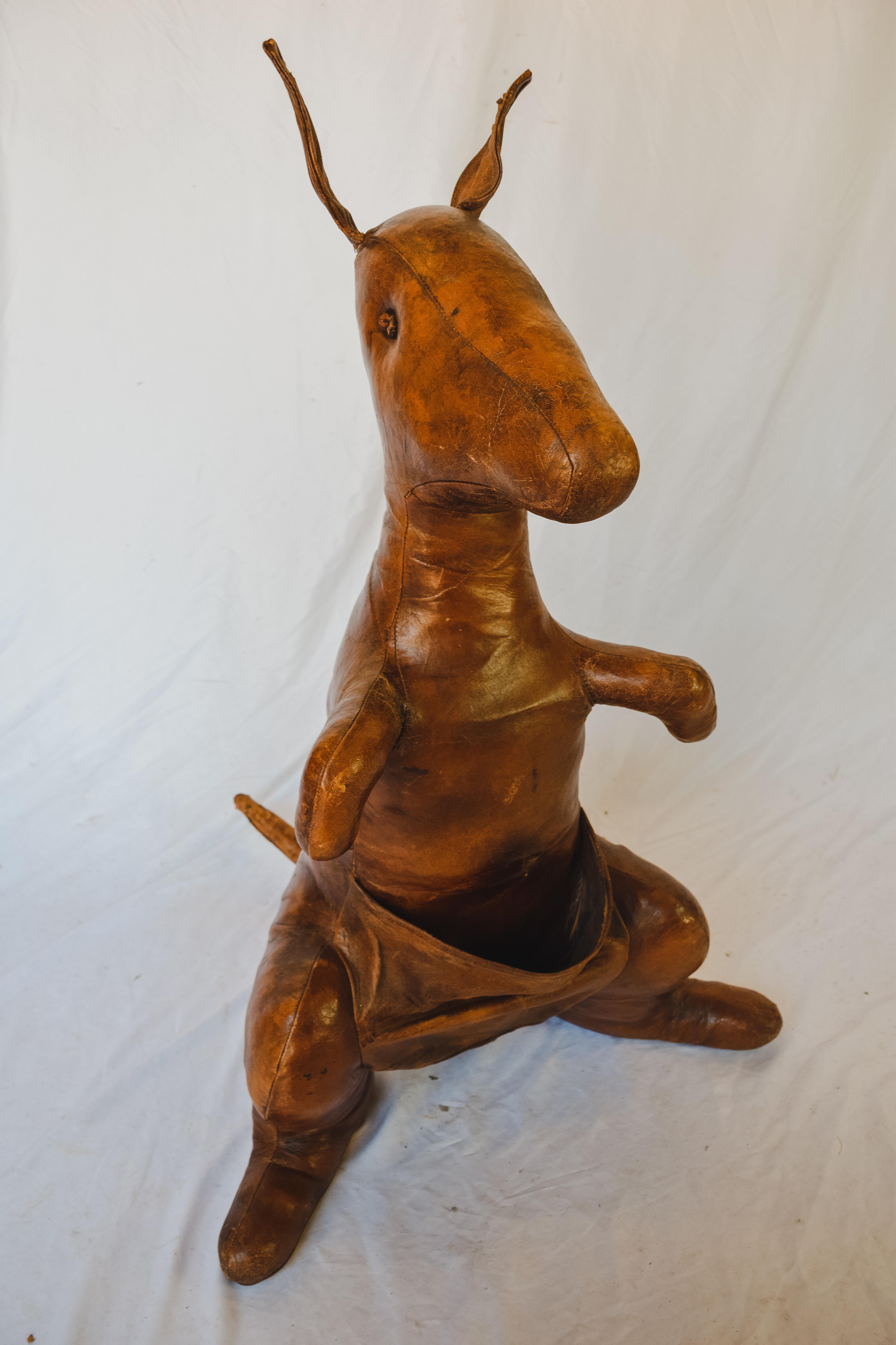 20th Century Abercrombie Leather Kangaroo For Sale