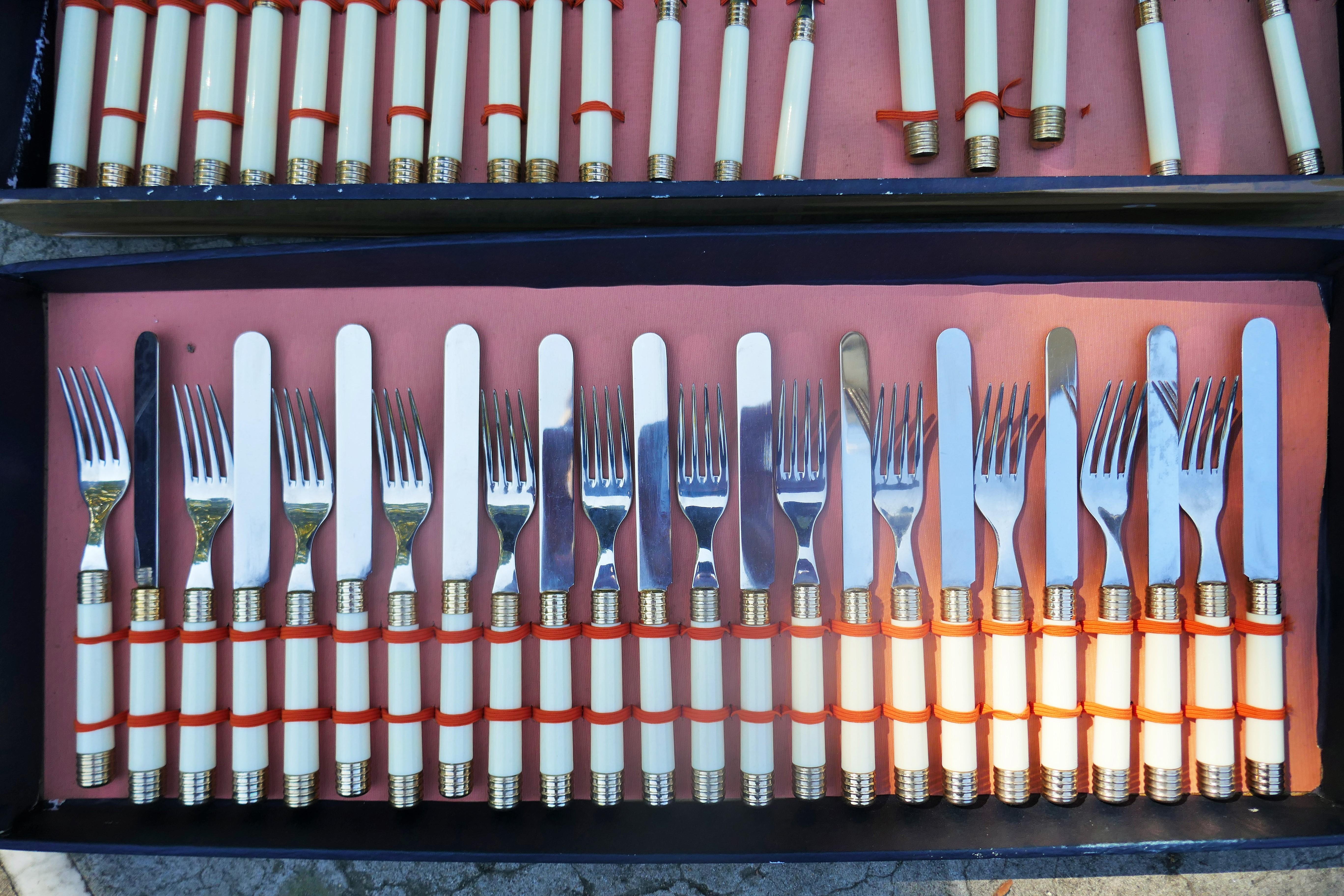 Italian Ensemble de couverts Abert 74 pièces en vente