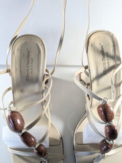 Aberto Guardiani Roman Strype open Sandals Size 38