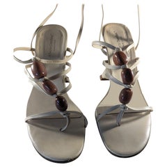 Aberto Guardiani Roman Strype open Sandals Size 38