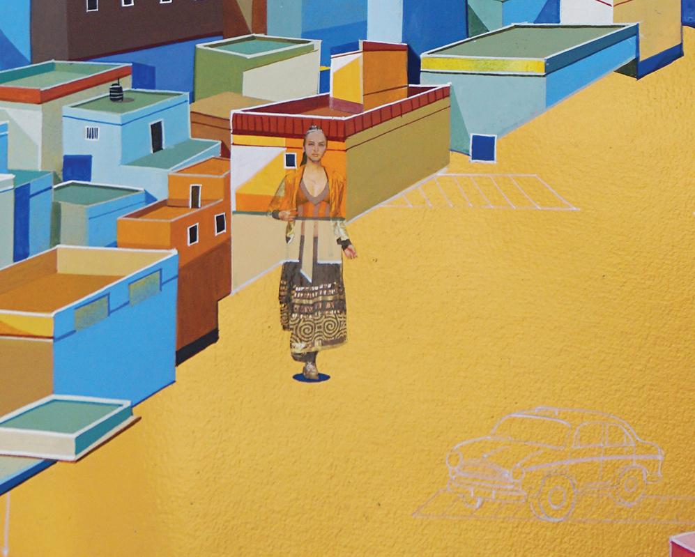 Urban Landscape 7 - Contemporary Painting by Abhijit Paul