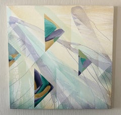 Emerald Movement Abstract Painting, Oil on Canvas, 2000-2009, Unframed