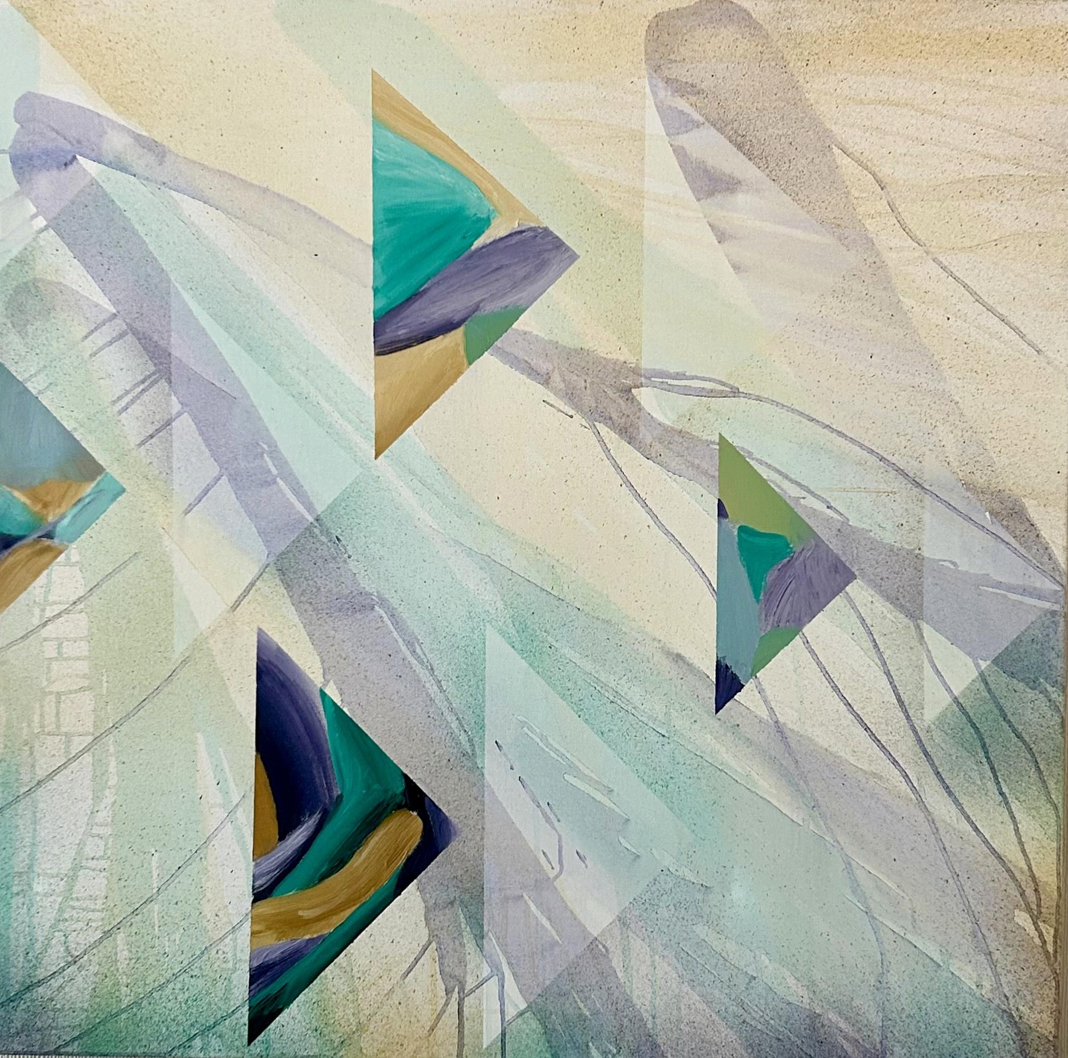 Movimiento Esmeralda - Painting Abstracto de Abi Kremer