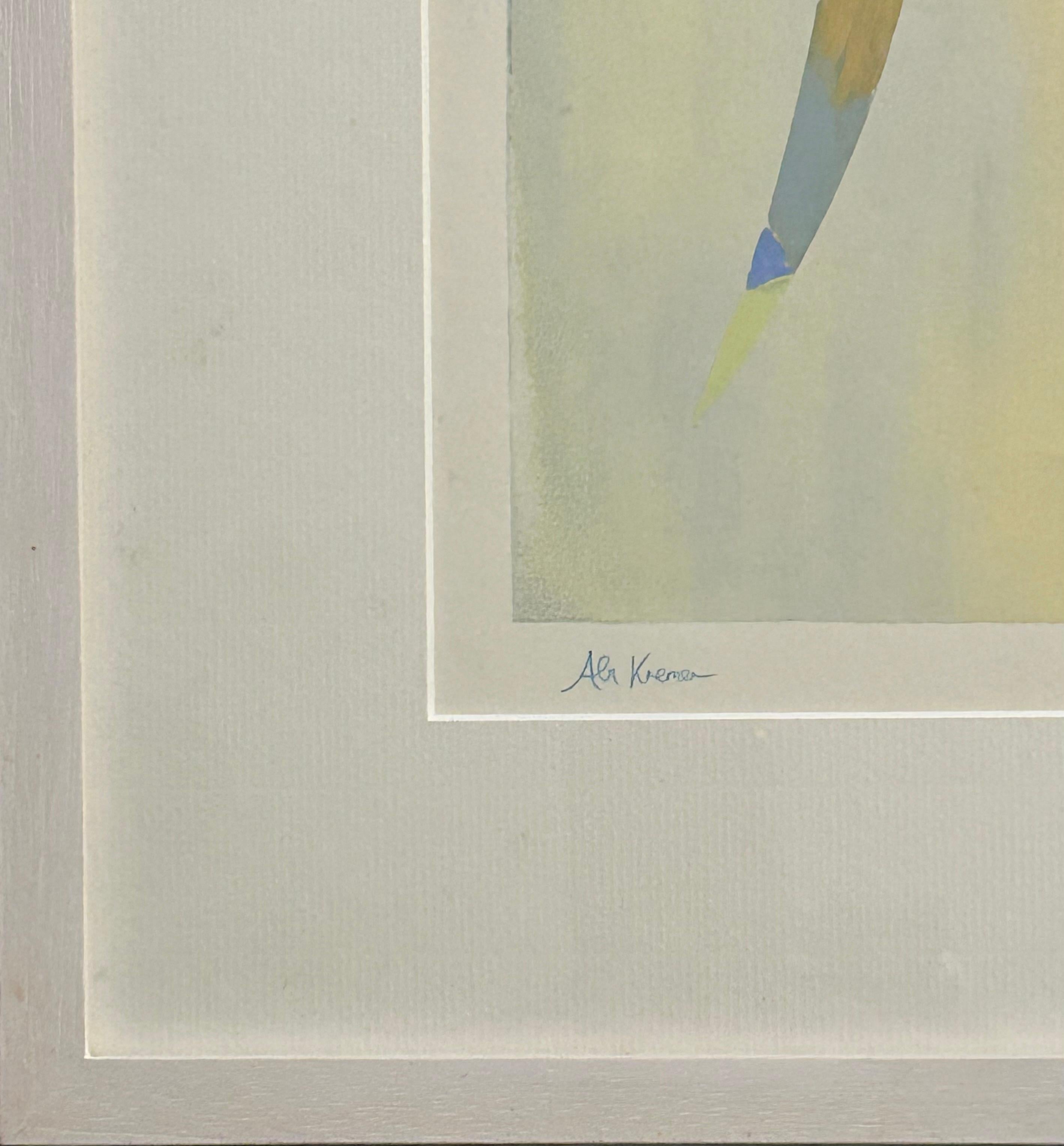 Holton Lee Druck Serie 1 Nr.5 (Beige), Abstract Painting, von Abi Kremer