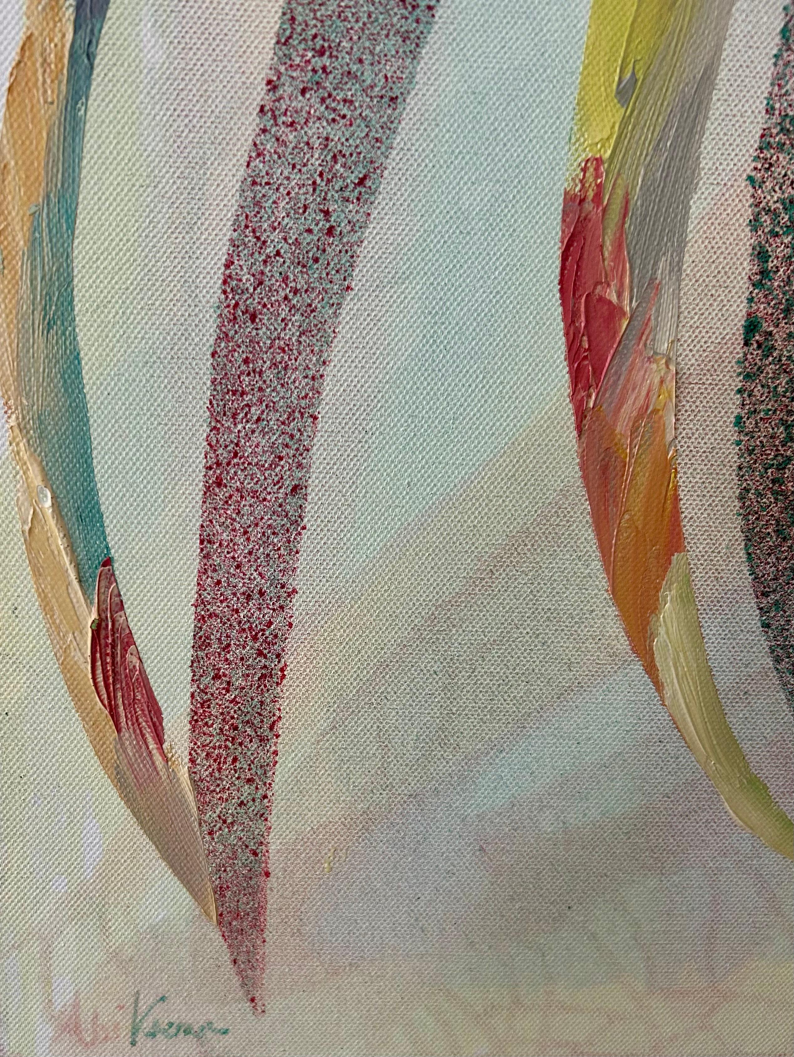 Kami 2 - Abstract Painting Grigio di Abi Kremer