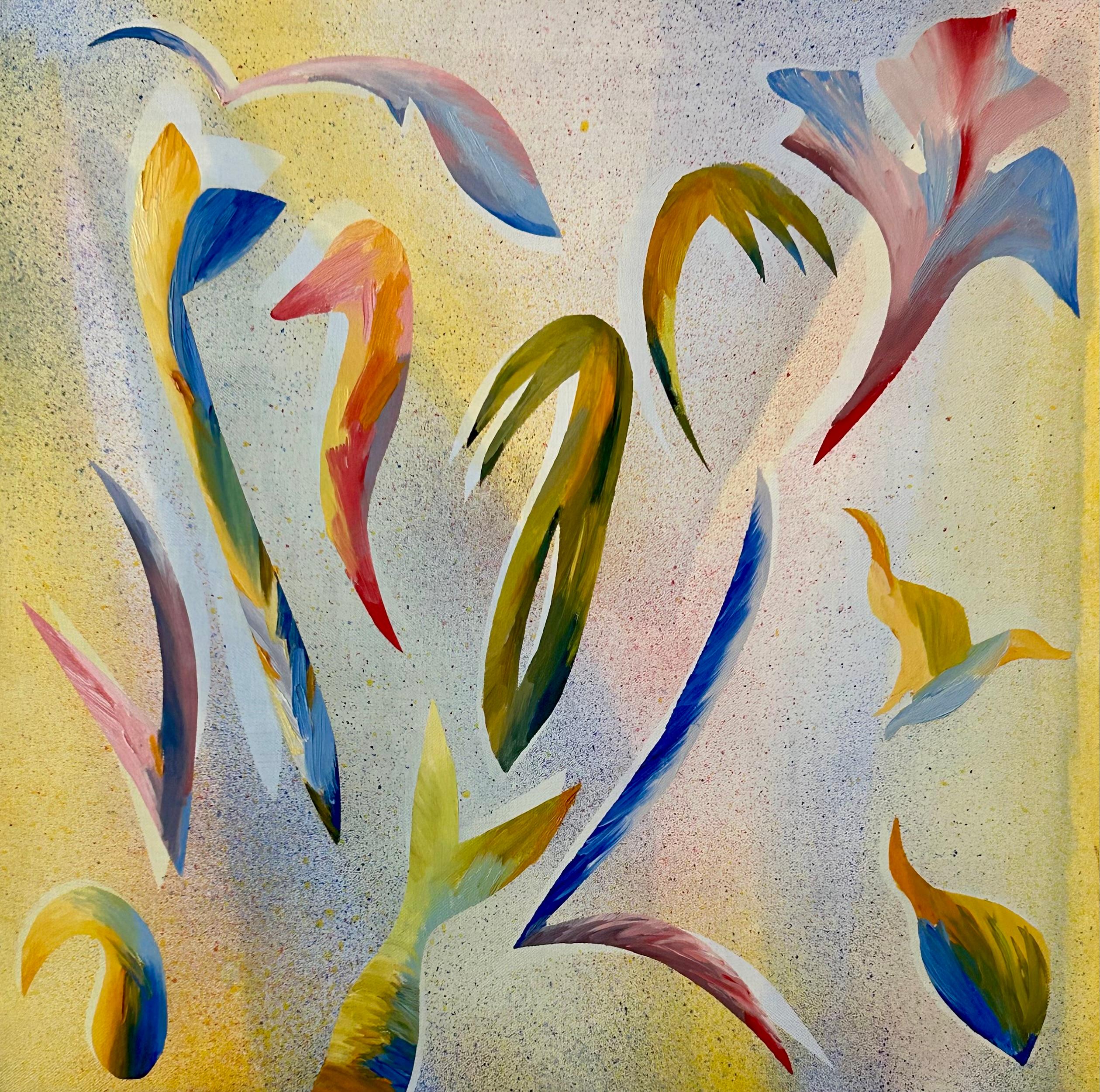 Fantasía orgánica - Painting Abstracto de Abi Kremer