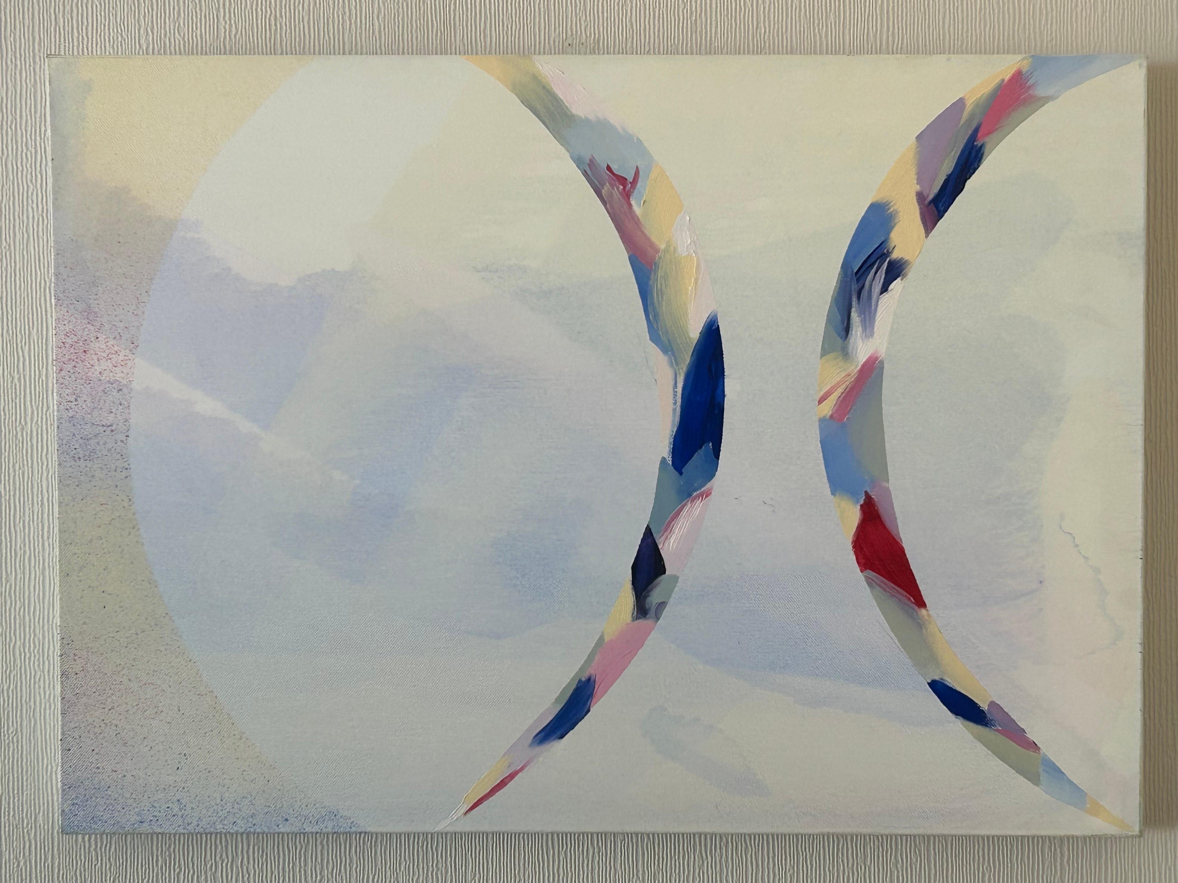 Sans titre 2 - Gris Abstract Painting par Abi Kremer