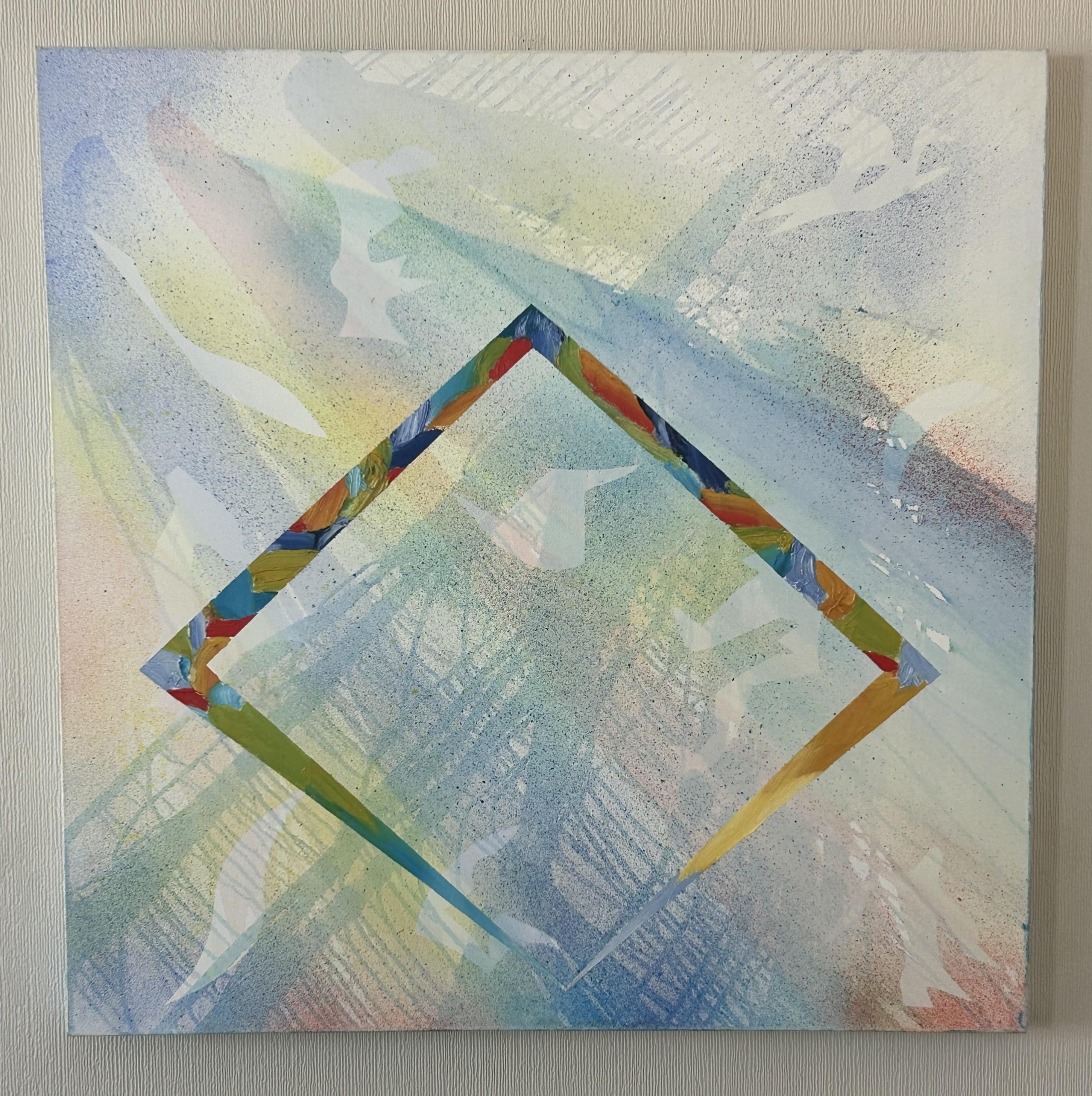 Fantasía del bosque - Abstract Painting Gris de Abi Kremer