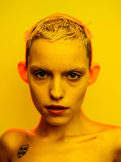 'Right Through Me' Print on Hahnemüle Paper, Yellow Portrait, by Abi Polinsky