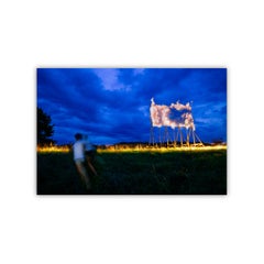 'The Very End of the Night' Print on Hahnemüle Paper, Blue, by Abi Polinsky