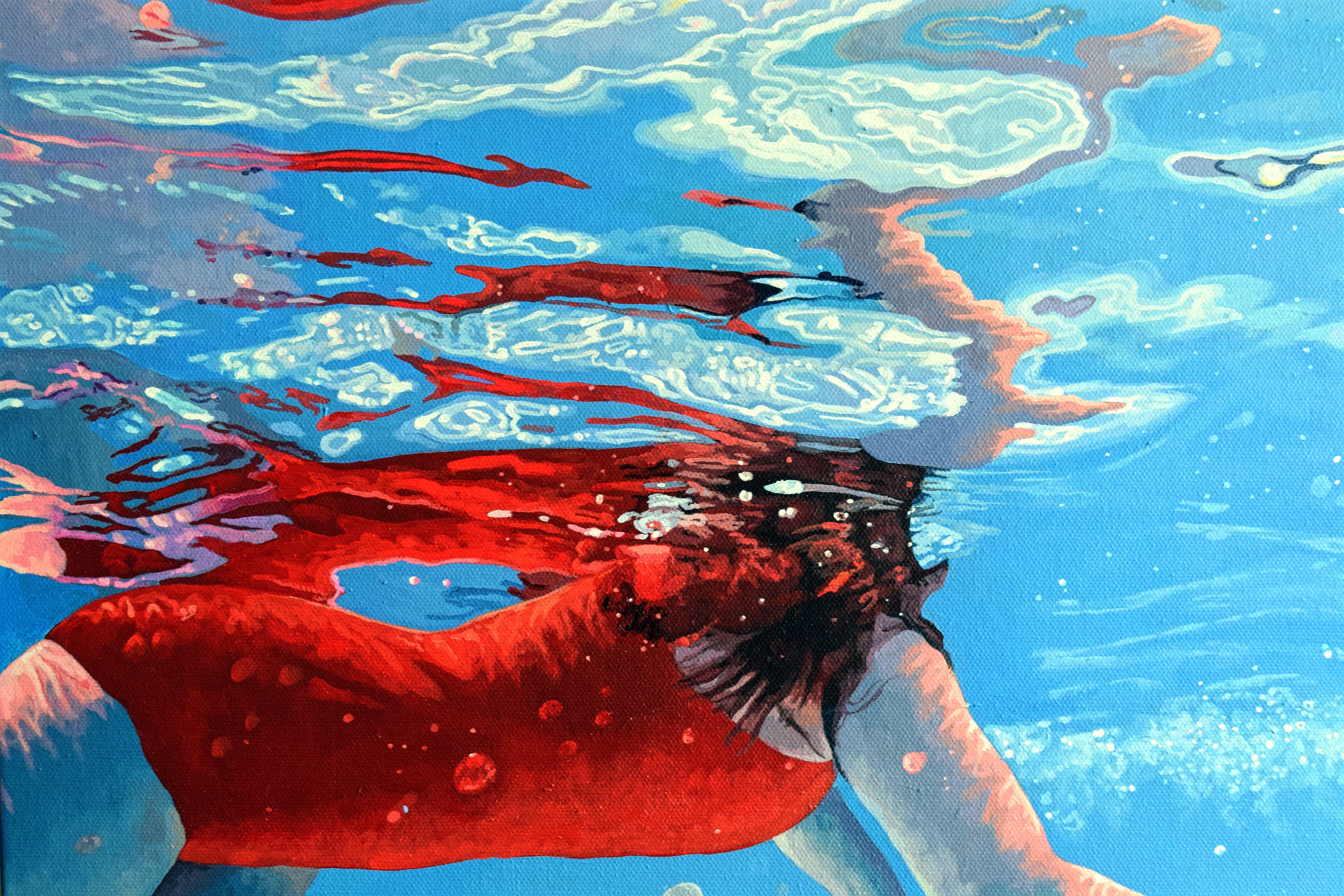 Crimson Dream, Painting, Acrylic on Canvas For Sale 2