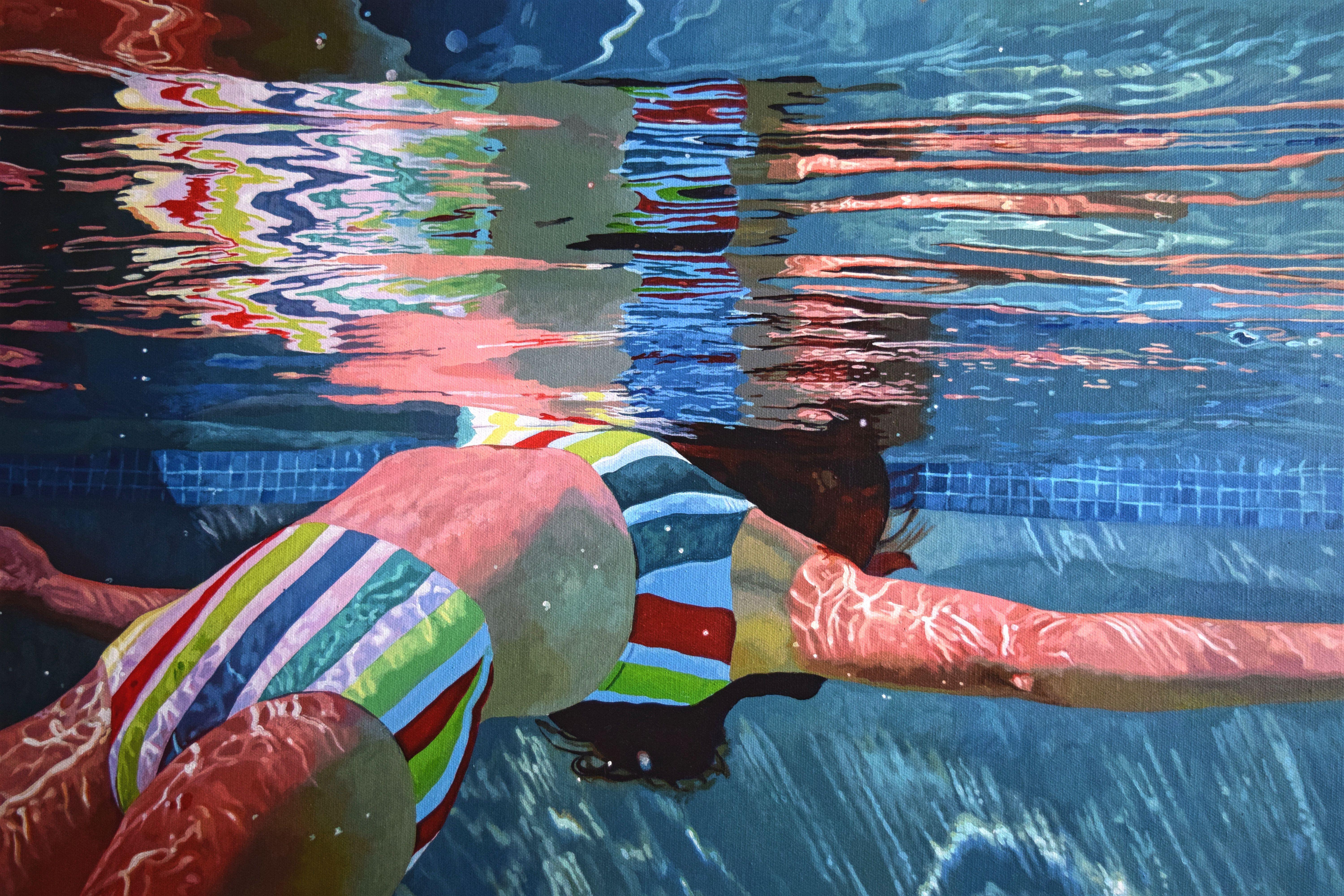 Freefall, Painting, Acrylic on Canvas For Sale 4