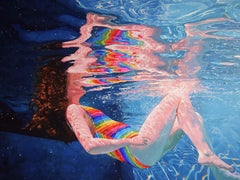 Rêverie - peinture à l'eau abstraite impressionniste originale - art contemporain 