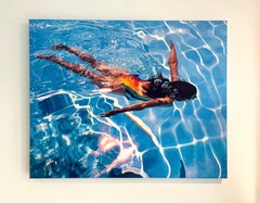 Sin ataduras-pintura figurativa original hiperrealista de paisajes acuáticos-arte contemporáneo