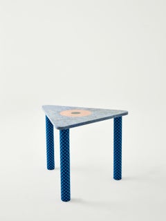 Abide Marble Side Table in Blue