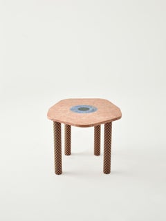 Beistelltisch aus Abide-Marmor in Rosa