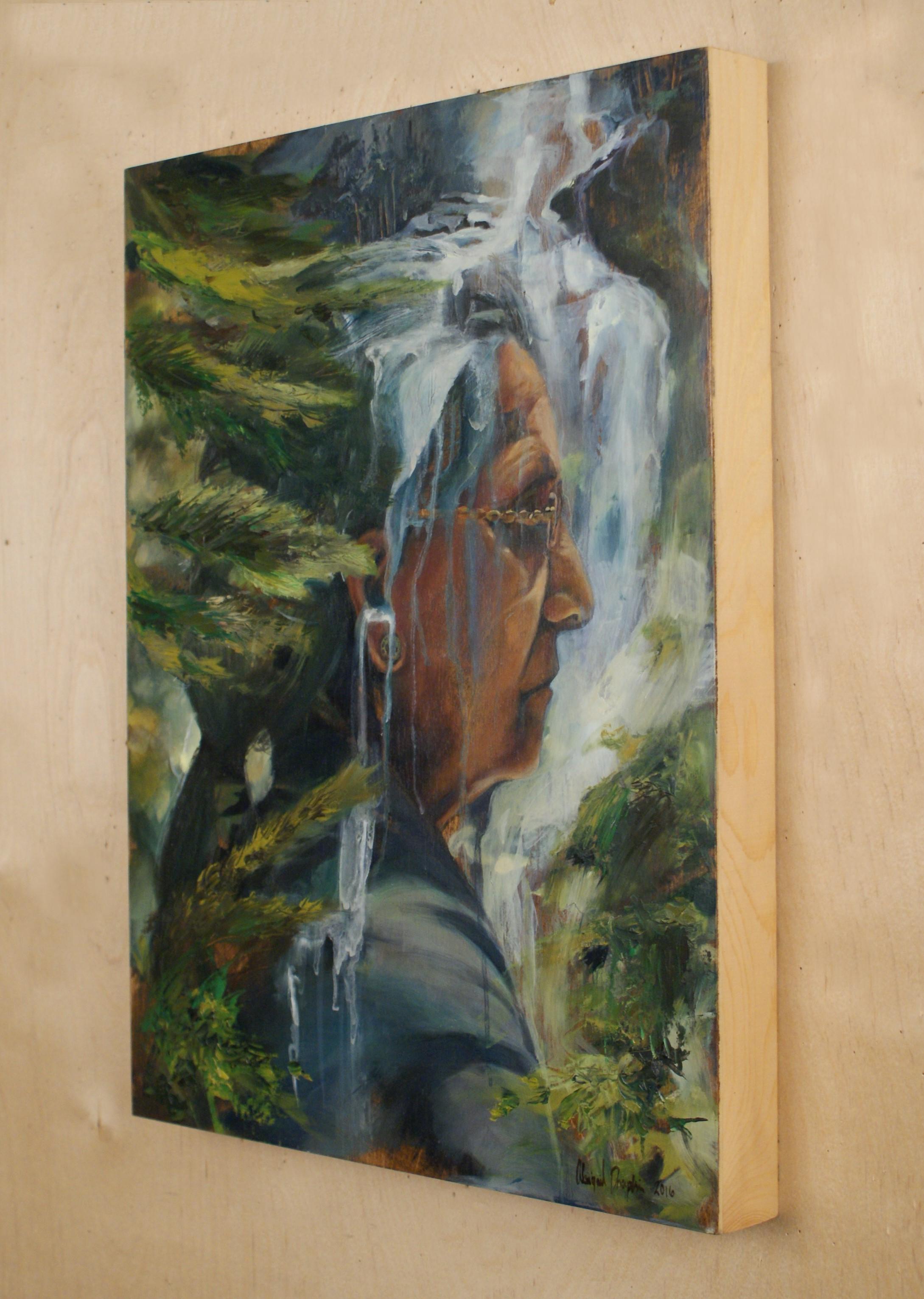 Waterfall - Painting by Abigail Drapkin