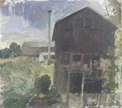 Virginia Farmstead – Öl auf Leinen, impressionistische Landschaft, Virginia Farmstead, 2023