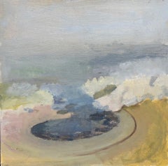 Water's Edge - Impressionistische Landschaft, Ölgemälde auf Tafel, 2023