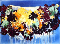 Bouquet V, peinture à l'huile abstraite sur toile