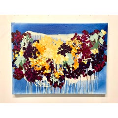Bouquet V, peinture à l'huile abstraite sur toile