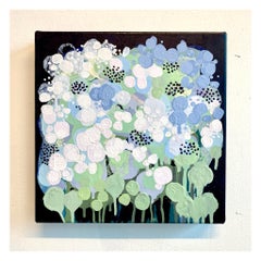 Flora smerigliata, pittura a olio astratta su tela