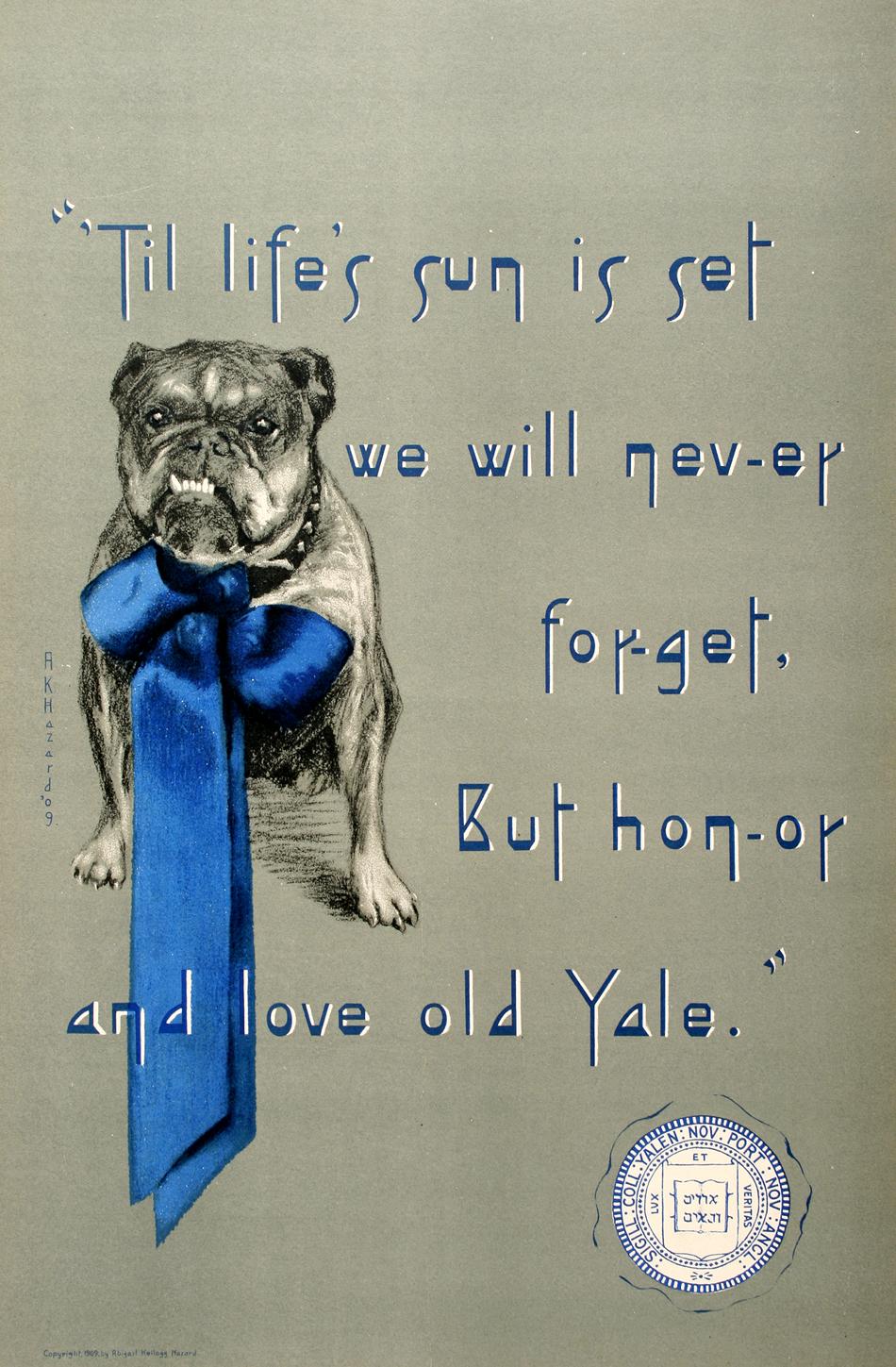 Affiche originale de l'université de Yale par Abigail Kellogg Hazard 1909