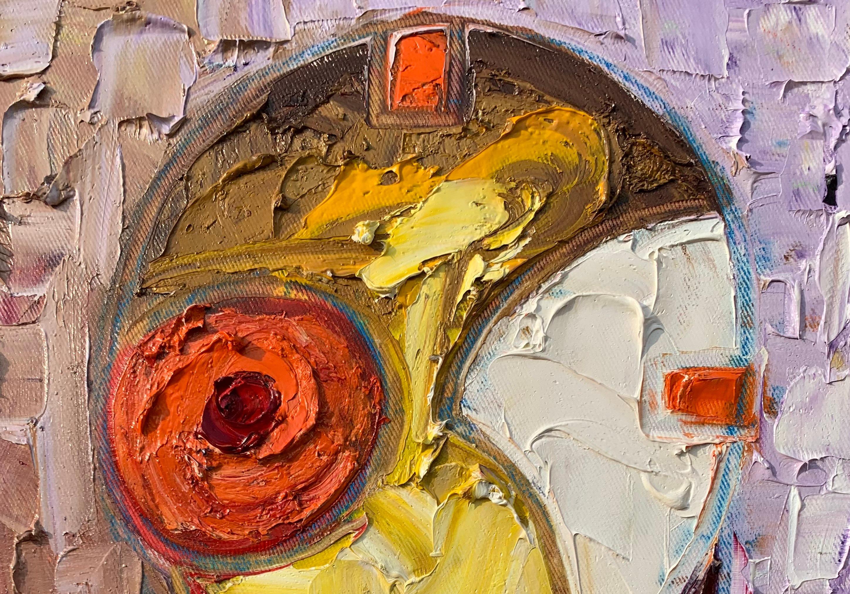 2:25 - 21st Century, Contemporary, Impasto, Abstract, Africa, Divine Timing - Painting by Abiodun Nafiu Azeez