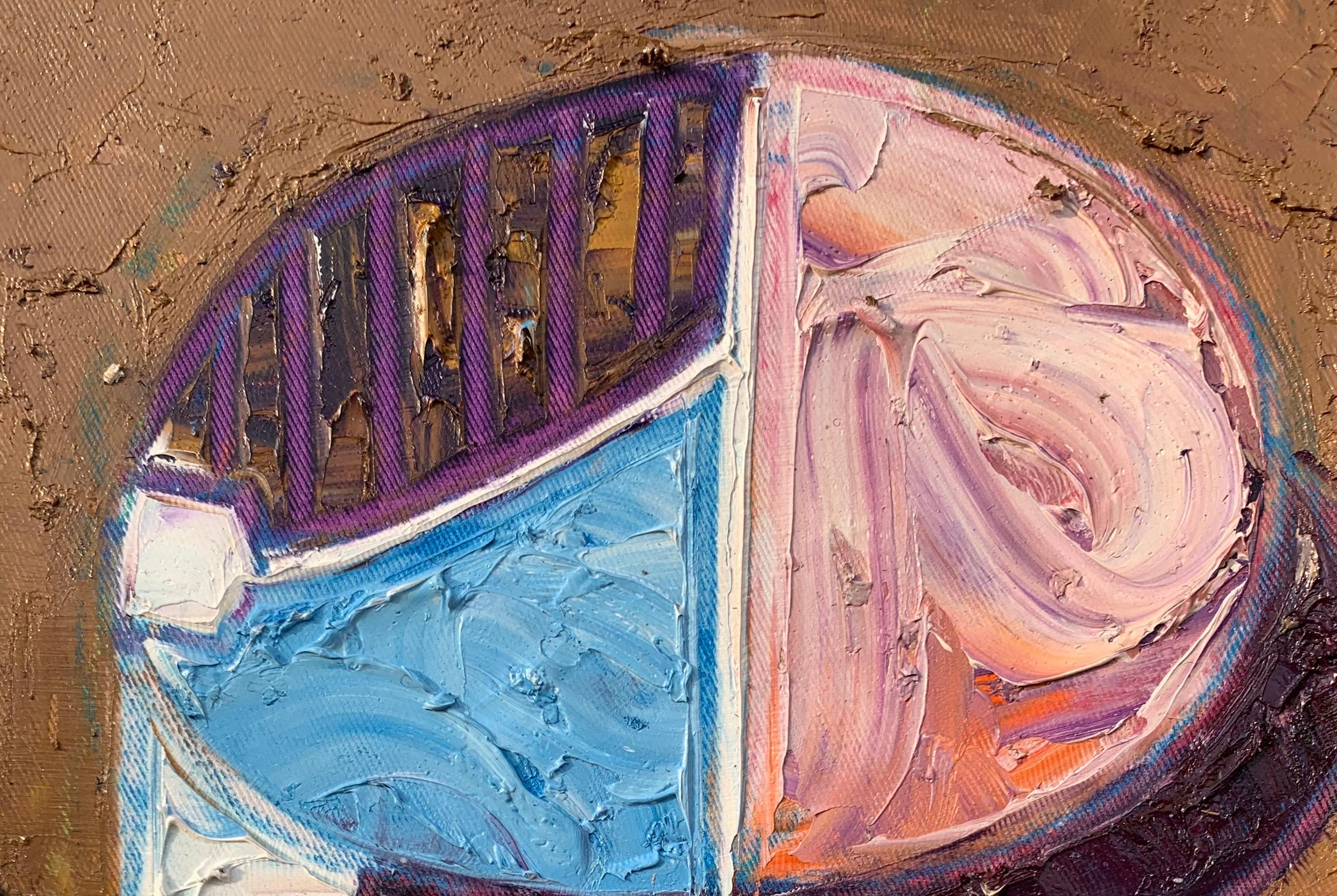 6:15 - 21st Century, Contemporary, Impasto, Abstract, Africa, Divine Timing - Painting by Abiodun Nafiu Azeez