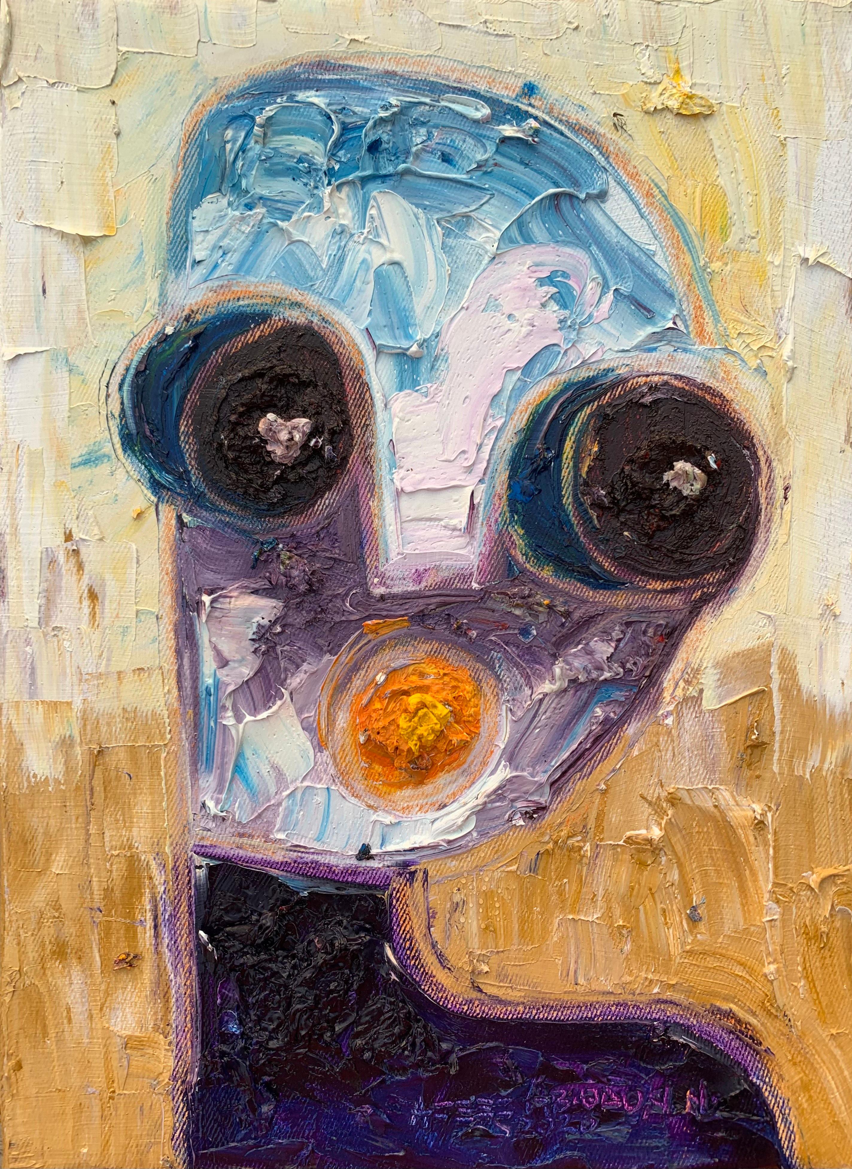 Abiodun Nafiu Azeez Figurative Painting - Appearances 2 -21st Century, Contemporary, Impasto, Abstract Figurative, Africa