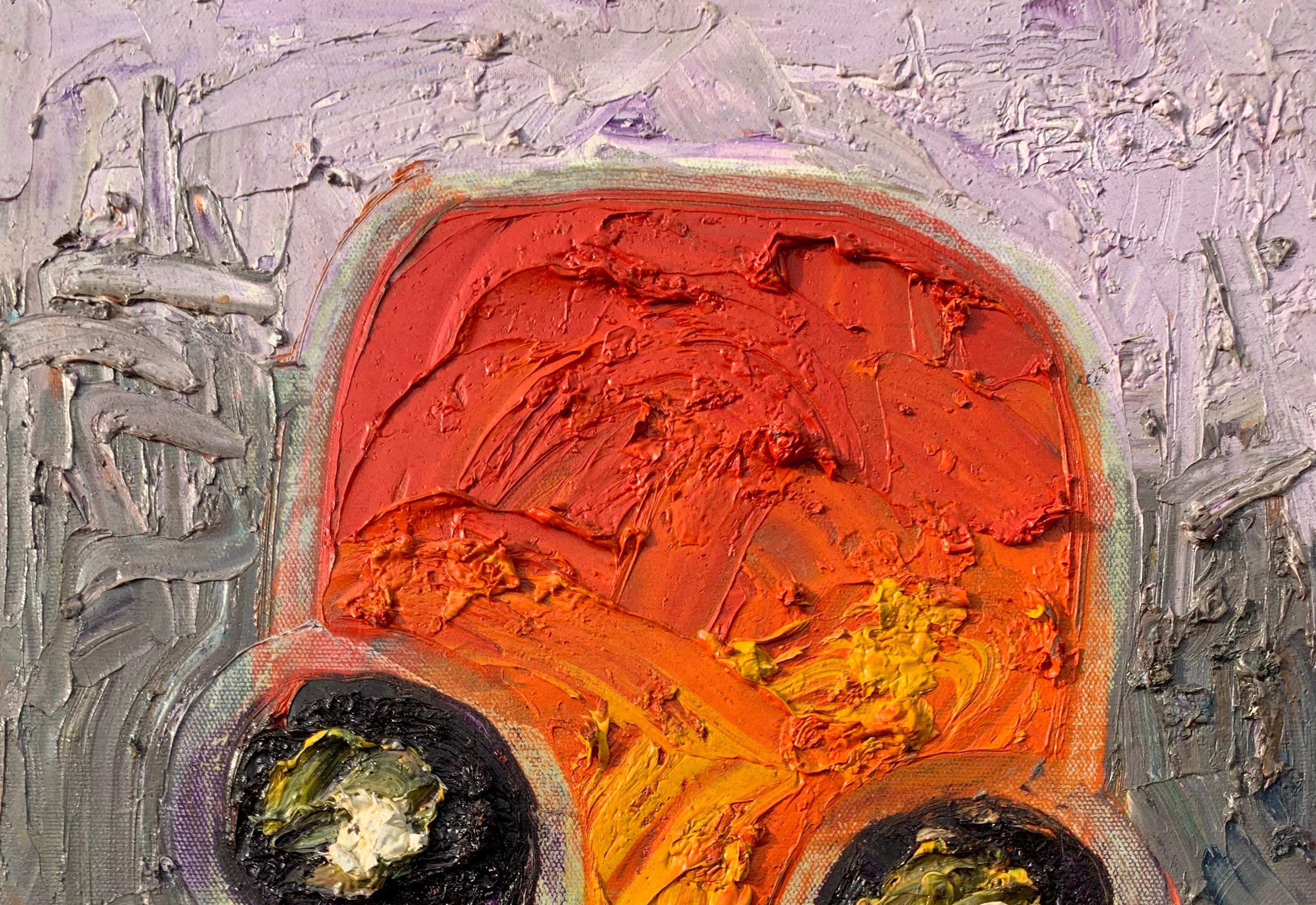 Face 2 -21st Century, Contemporary, Impasto, Abstract Figurative, Africa, People - Painting by Abiodun Nafiu Azeez