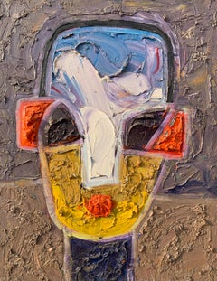 Face 4 -21st Century, Contemporary, Impasto, Abstract Figurative, Africa, People