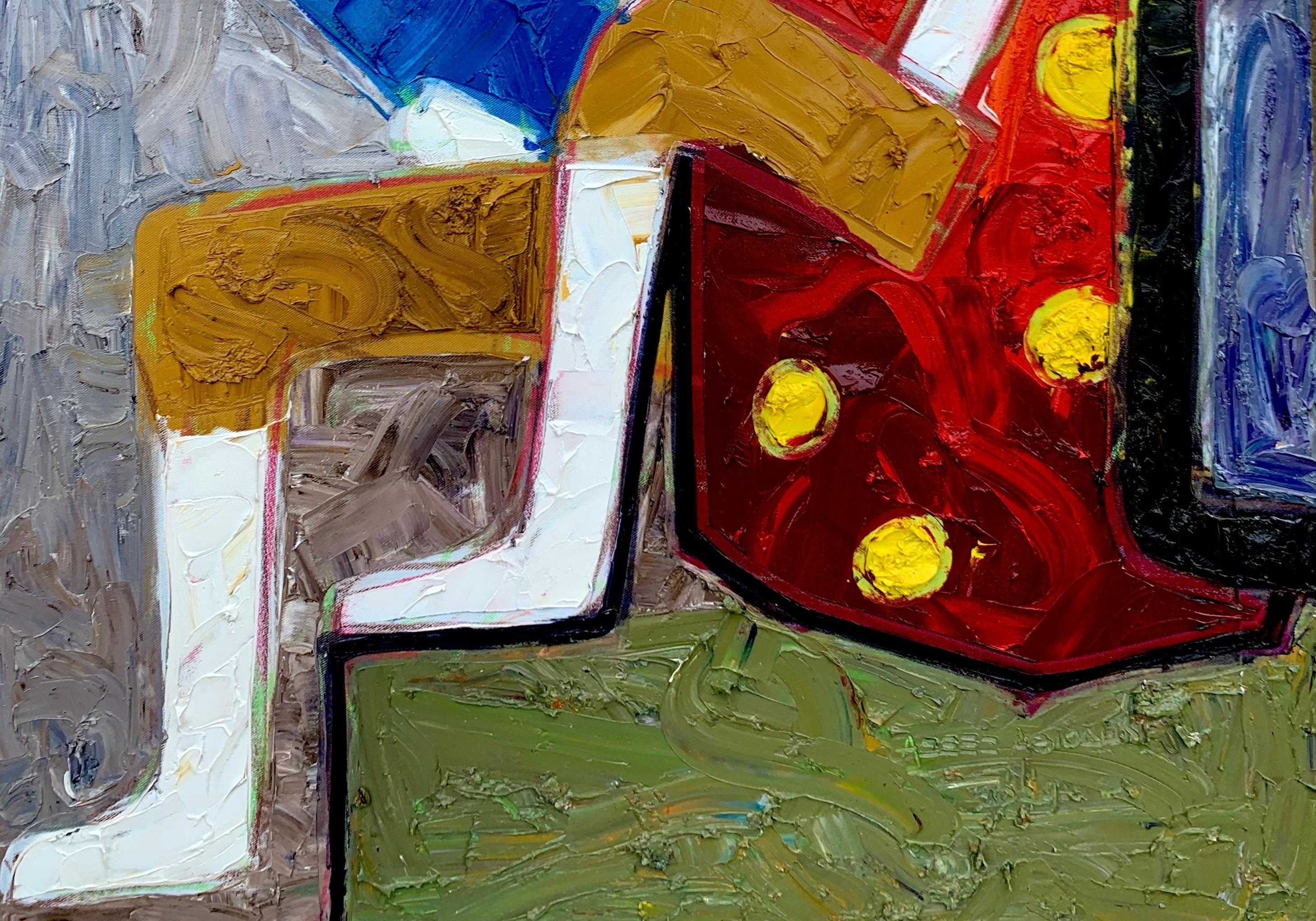 Silent Journey - 21. Jahrhundert, Contemporary, Figurativ, Impasto, Impressionismus (Zeitgenössisch), Painting, von Abiodun Nafiu Azeez