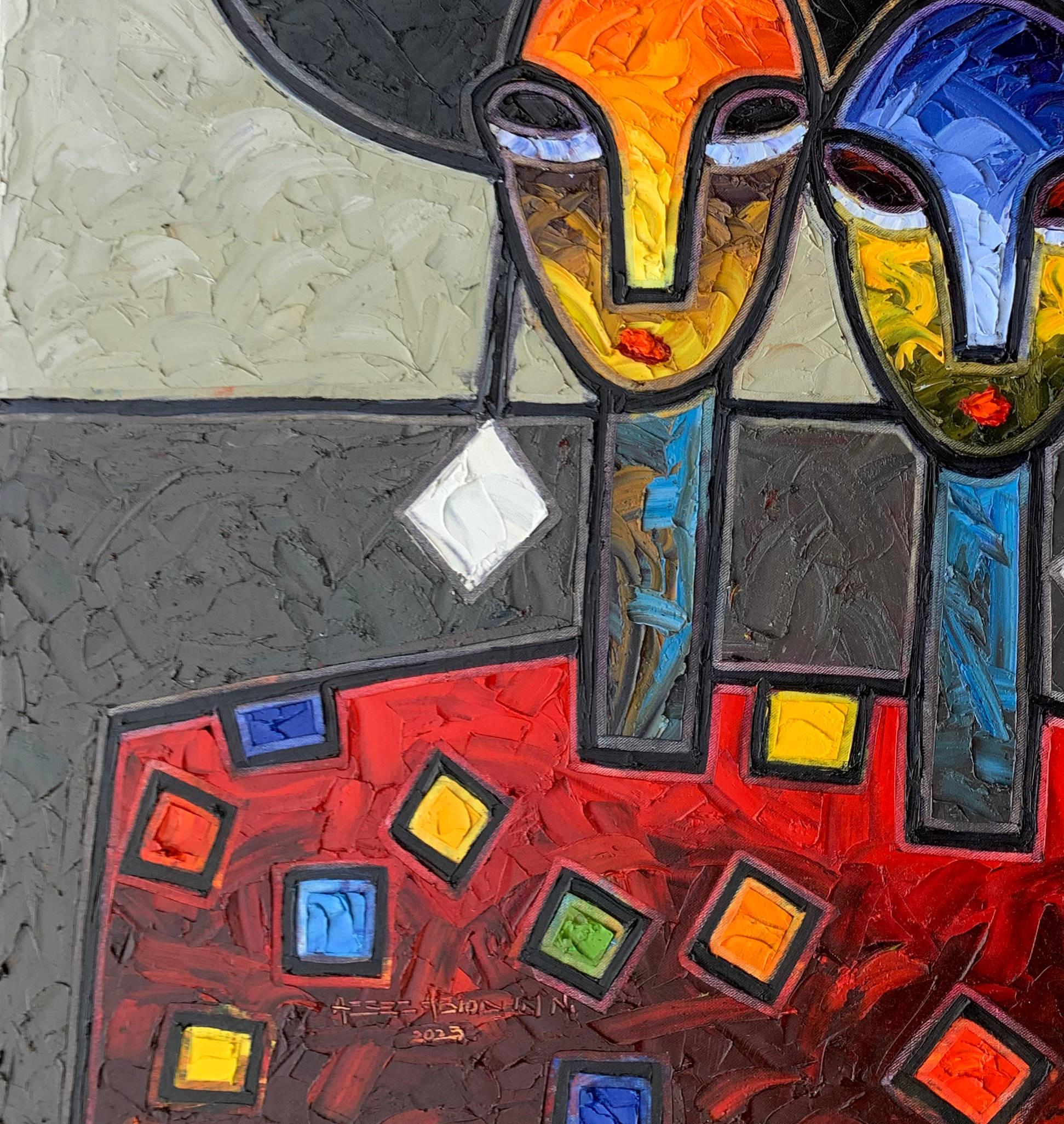 L'abbinamento - Abstract Painting Nero di Abiodun Nafiu Azeez
