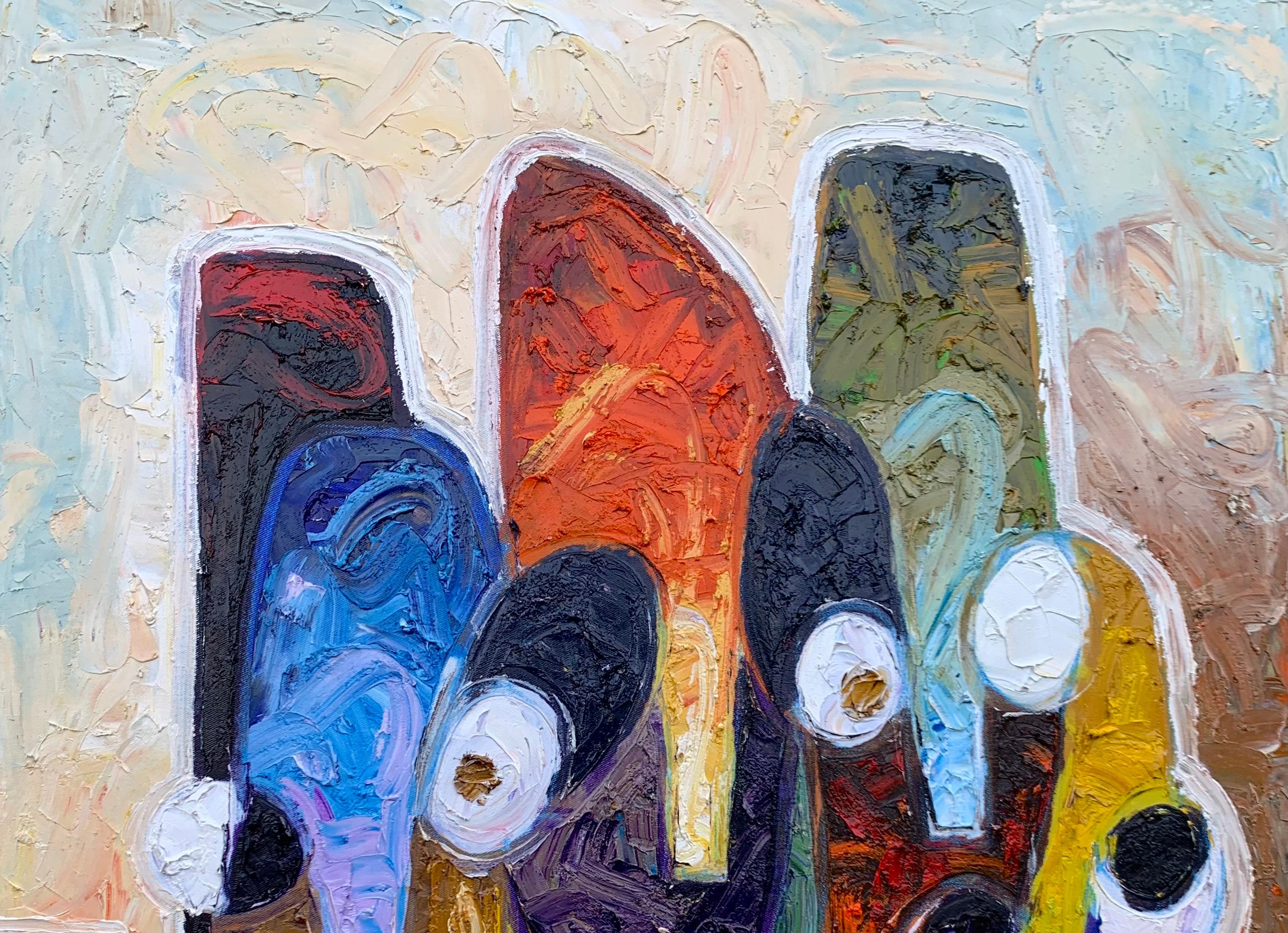 Senza titolo IV - 21° secolo, Contemporaneo, Figurativo, Impasto, Impressionismo - Painting di Abiodun Nafiu Azeez