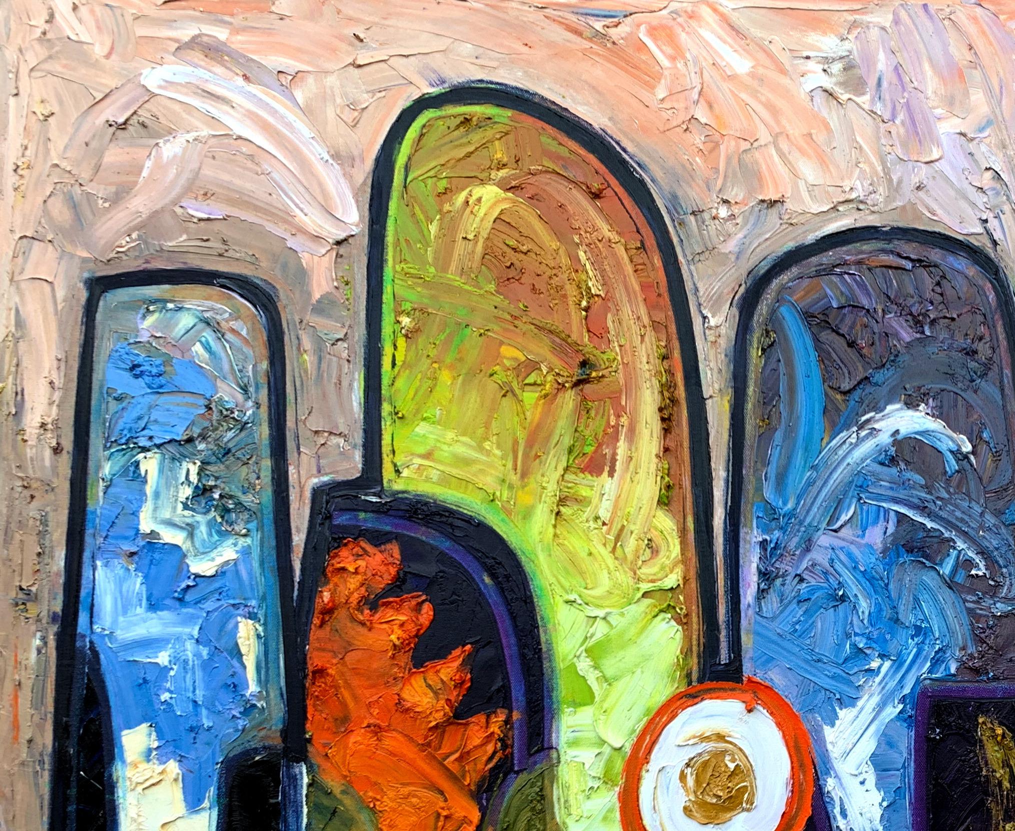 Sin título V - Siglo XXI, Contemporáneo, Figurativo, Impasto, Impresionismo - Painting de Abiodun Nafiu Azeez