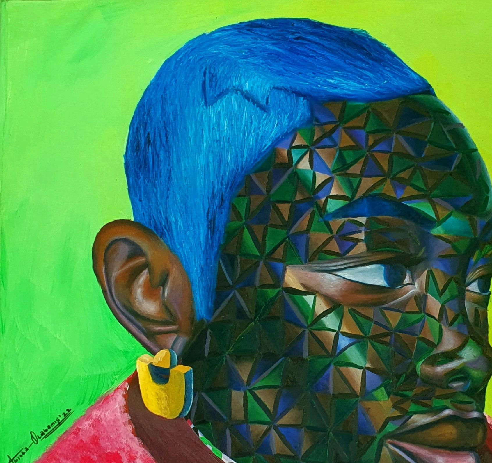Ayanmo (Schicksal) (Zeitgenössisch), Mixed Media Art, von Abiola Olabamiji