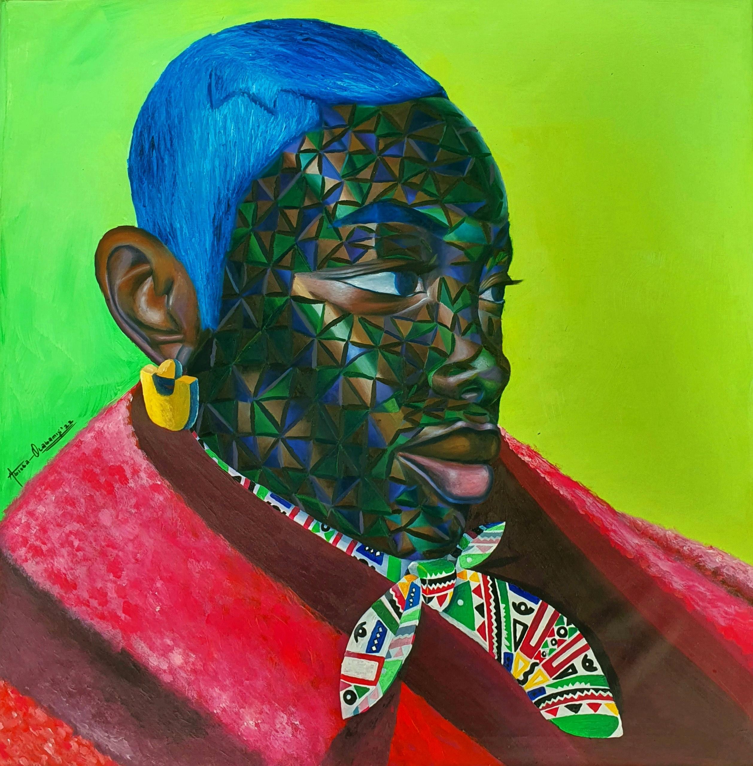Ayanmo (Destino) - Mixed Media Art di Abiola Olabamiji
