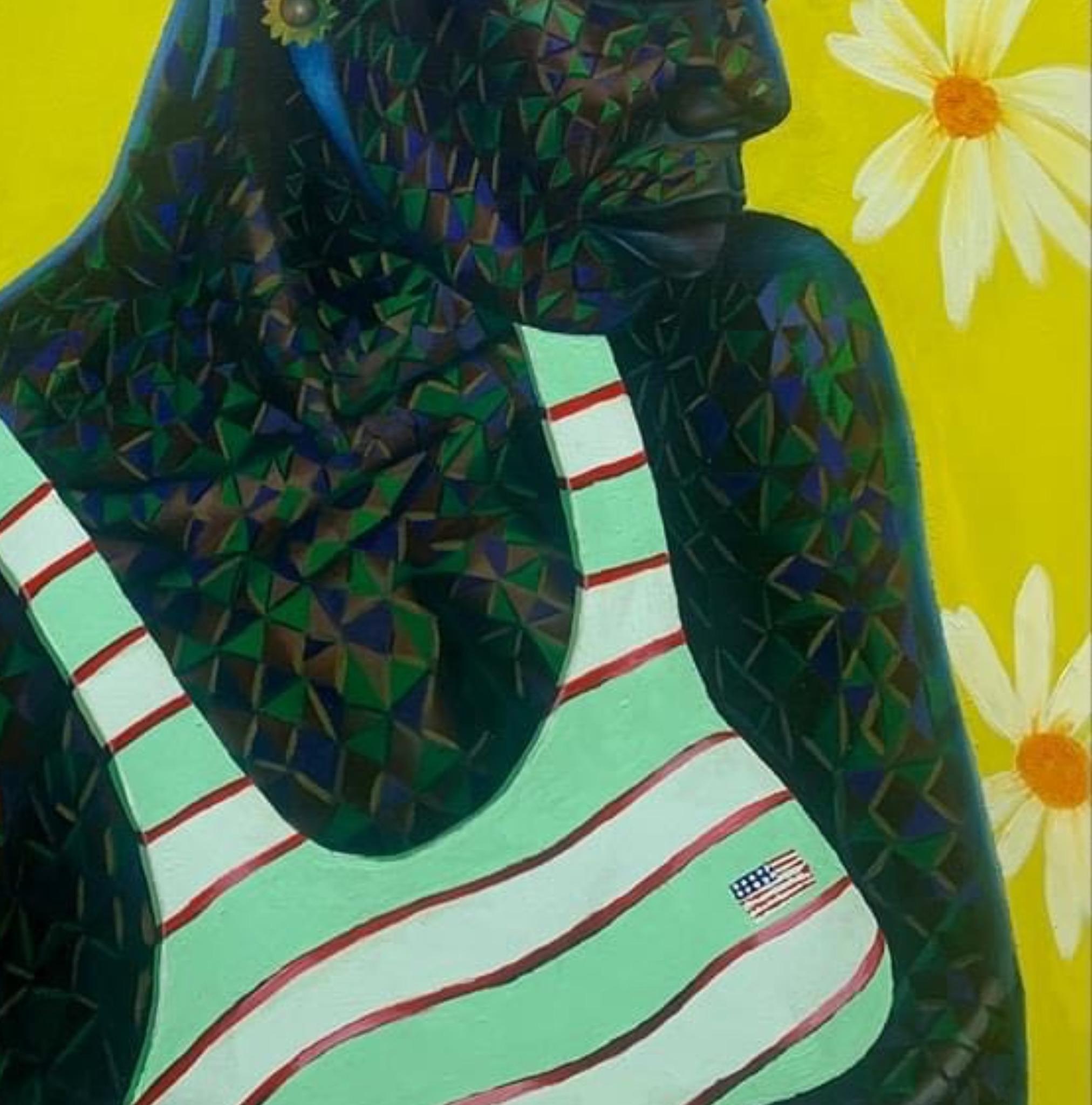 Ogbontarigi Obinrin (Extraordinary Woman) - Expressionist Mixed Media Art by Abiola Olabamiji